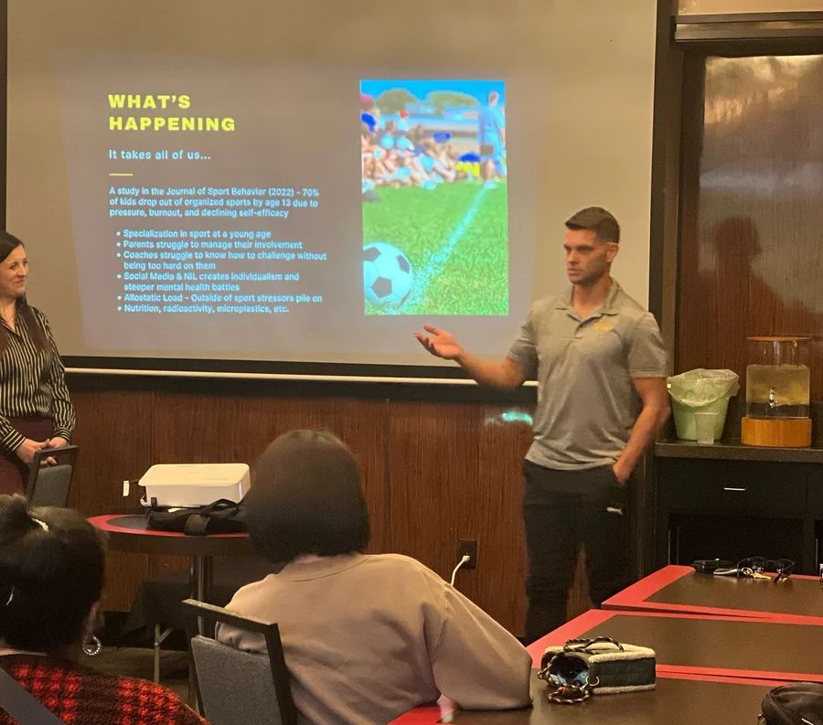 Alex Bolowich leading a workshop